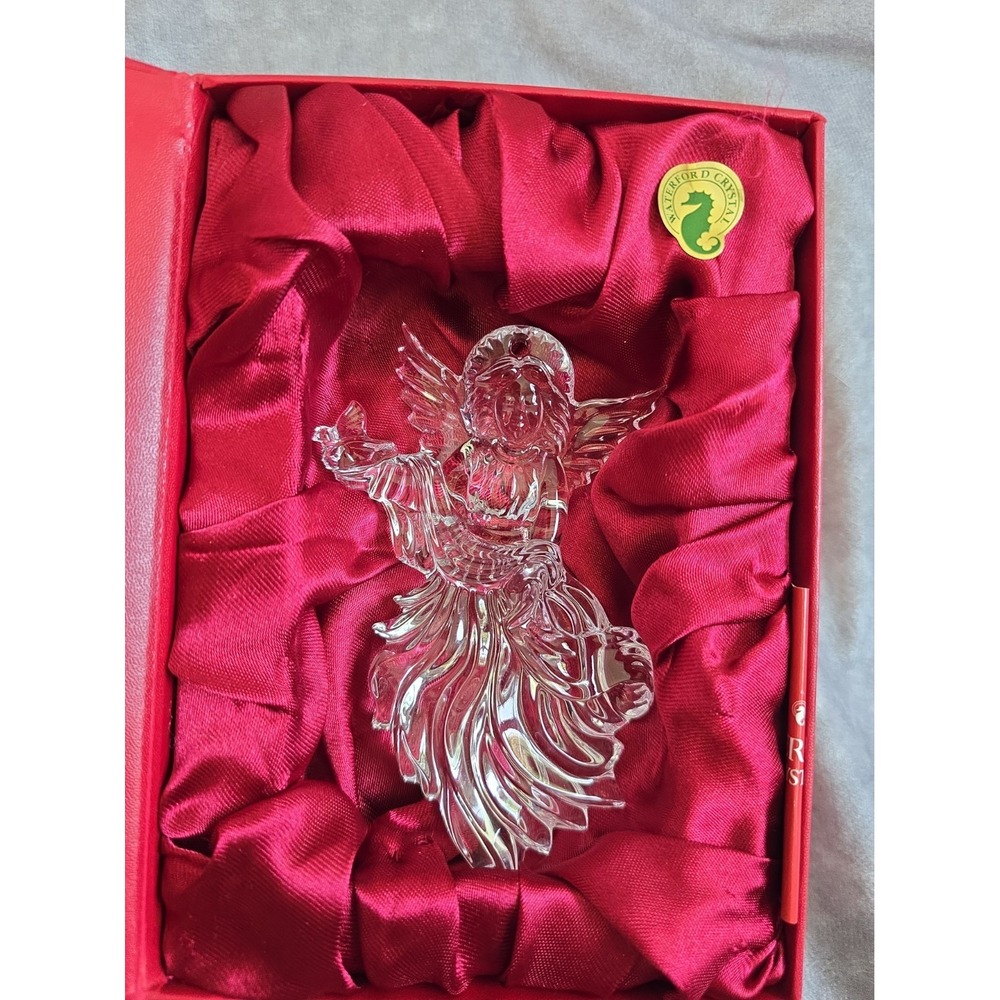 Waterford Crystal 2014 Annual Angel Ornament with Dove 5" Clear Slovenia